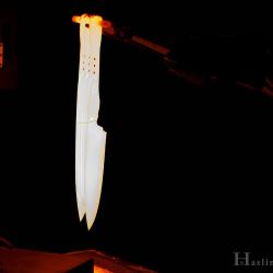 Haslinger knife blade coming out of 2000F furnace