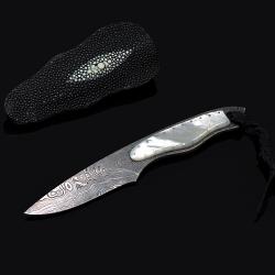 Mother of Pearl and Damascus Dress Knife main view
