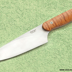 Evolution Chef Knife 142 mm Blade with Blond Spalted Maple Handle other view