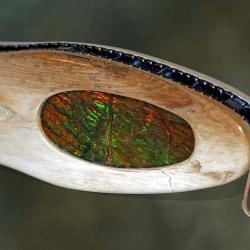 The Fire Within - Ammonite Dagger Inlay view