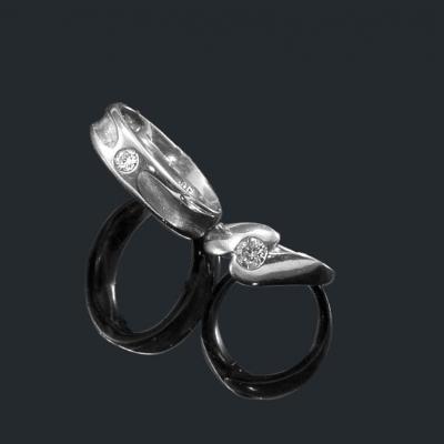 His and Hers Platinum wedding bands with princess cut diamonds